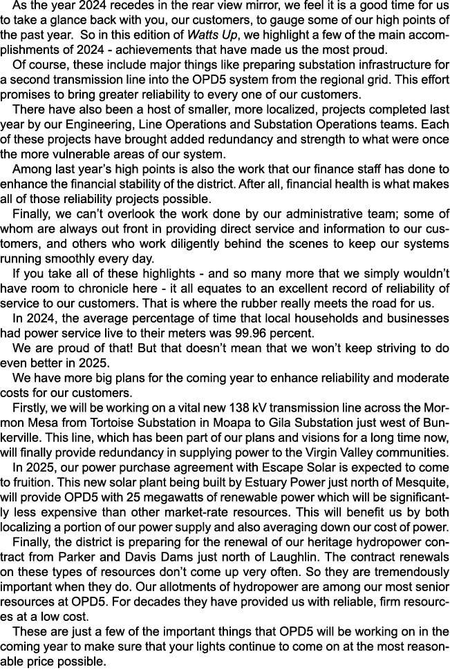As the year 2024 recedes in the rear view mirror, we feel it is a good time for us to take a glance back with you, ou...
