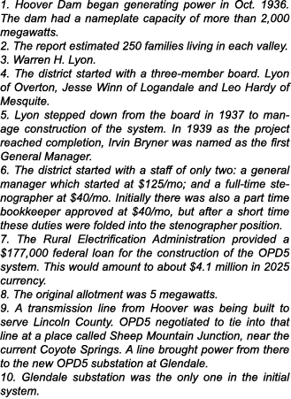 1. Hoover Dam began generating power in Oct. 1936. The dam had a nameplate capacity of more than 2,000 megawatts. 2. ...