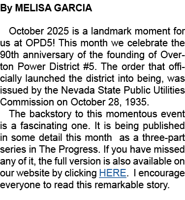 By MELISA GARCIA October 2025 is a landmark moment for us at OPD5! This month we celebrate the 90th anniversary of th...