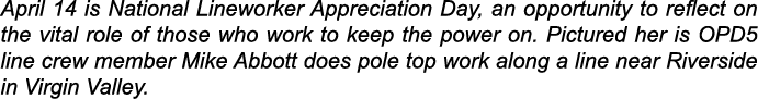 April 14 is National Lineworker Appreciation Day, an opportunity to reflect on the vital role of those who work to ke...
