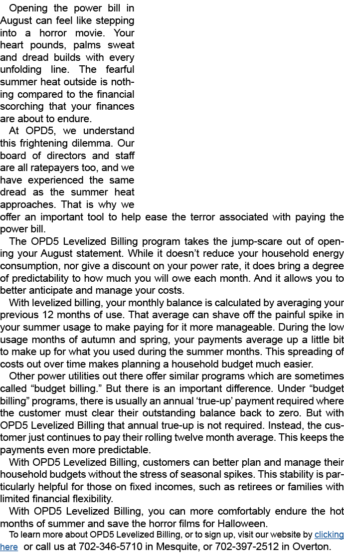 Opening the power bill in August can feel like stepping into a horror movie. Your heart pounds, palms sweat and dread...
